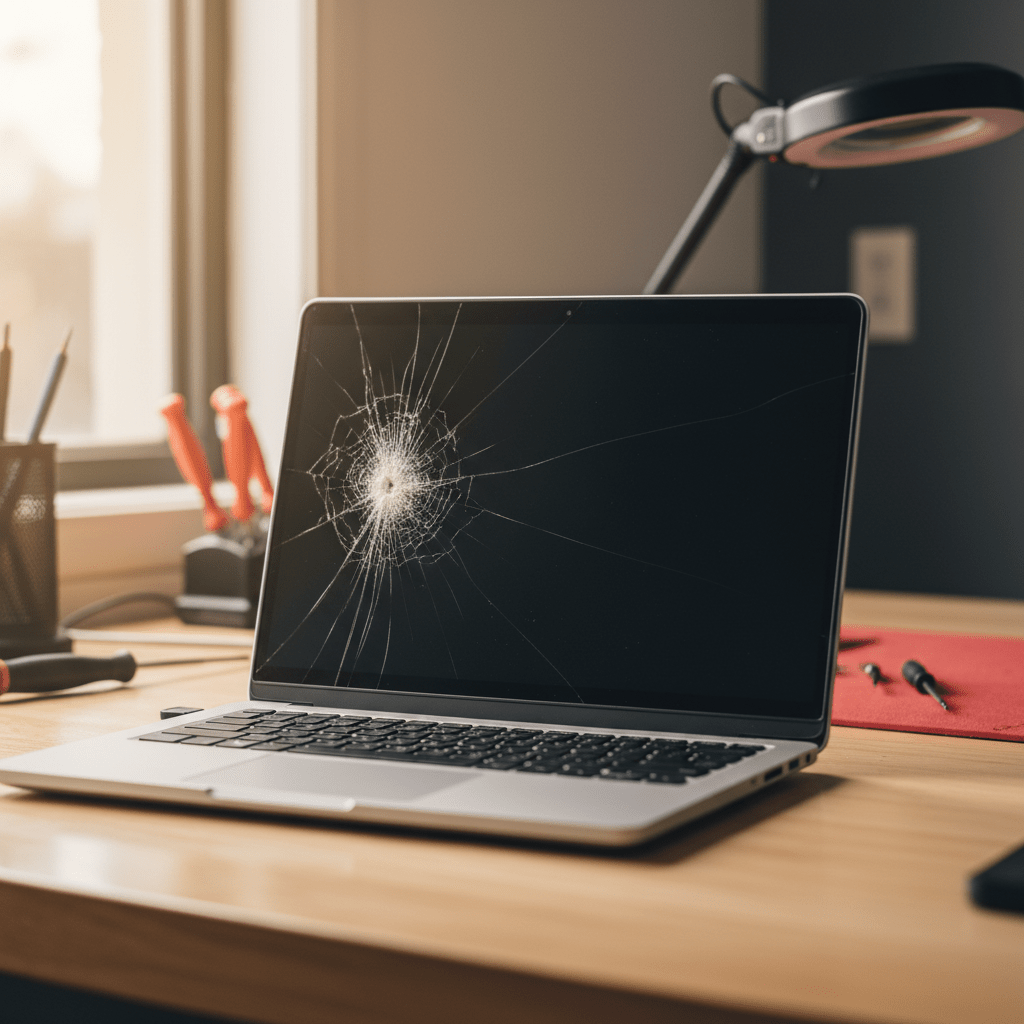 Cracked Dell laptop screen repair in Urrbrae — Adelaide SA 5064
