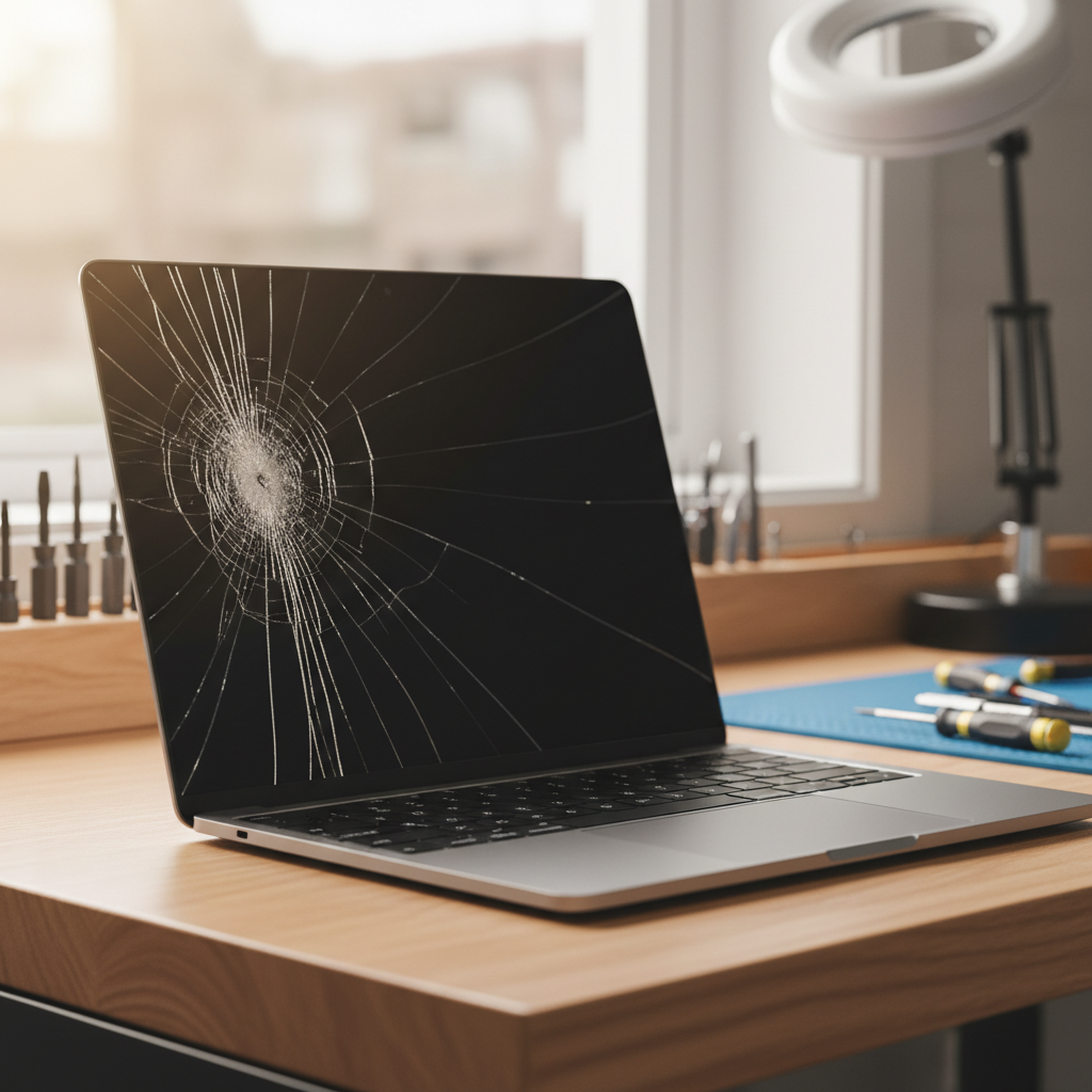 Cracked MacBook Pro laptop screen repair in Wanguri — Darwin NT 0810