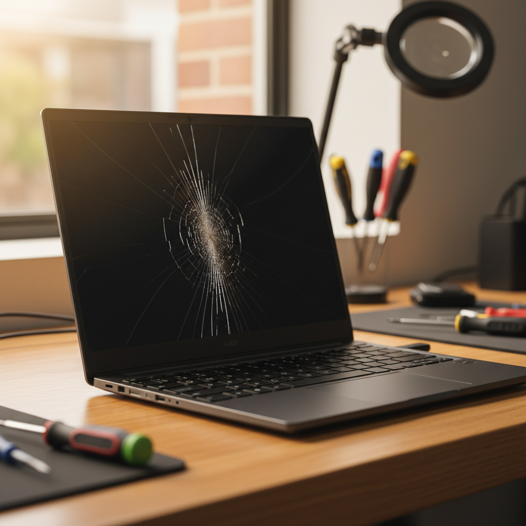 Cracked Razer laptop screen repair in Warabrook — Newcastle NSW 2304