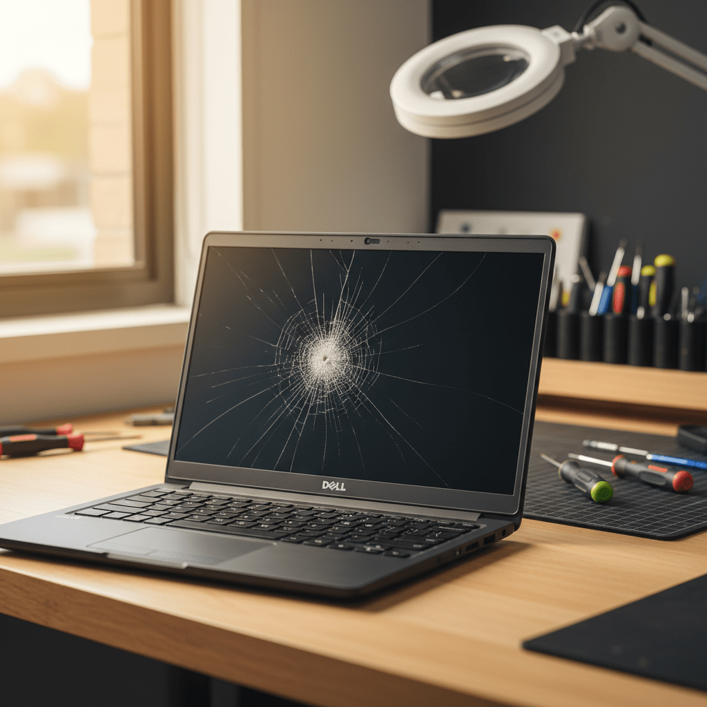 Cracked Dell laptop screen repair in Ward Belt — Adelaide SA 5118