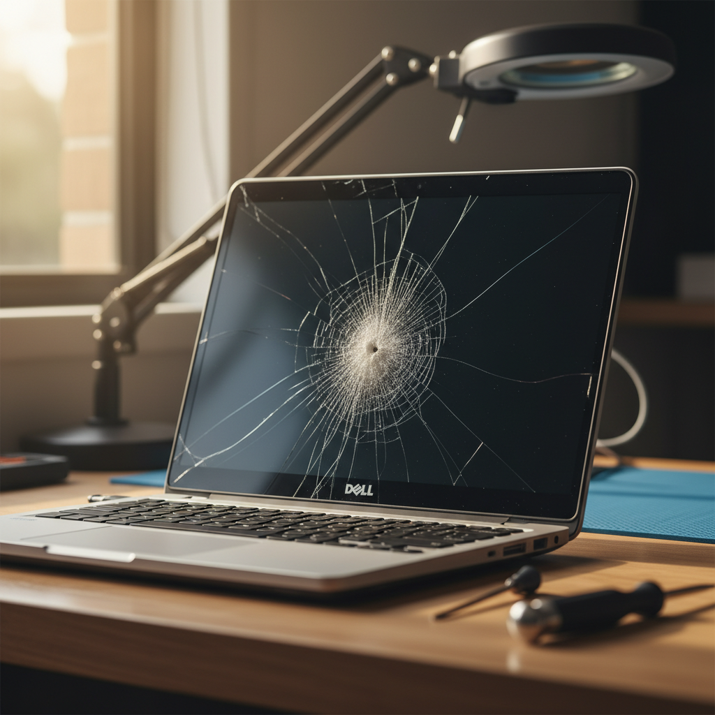 Cracked Dell laptop screen repair in Warners Bay — Newcastle NSW 2282