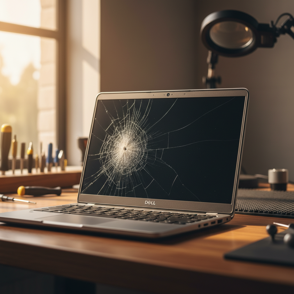 Cracked Dell laptop screen repair in Warnervale — Newcastle NSW 2259