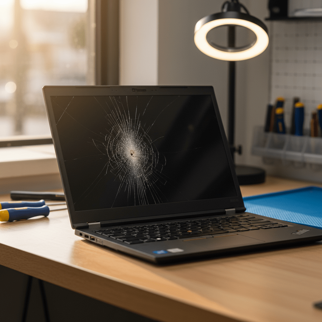 Cracked Lenovo ThinkPad laptop screen repair in Warradale — Adelaide SA 5046
