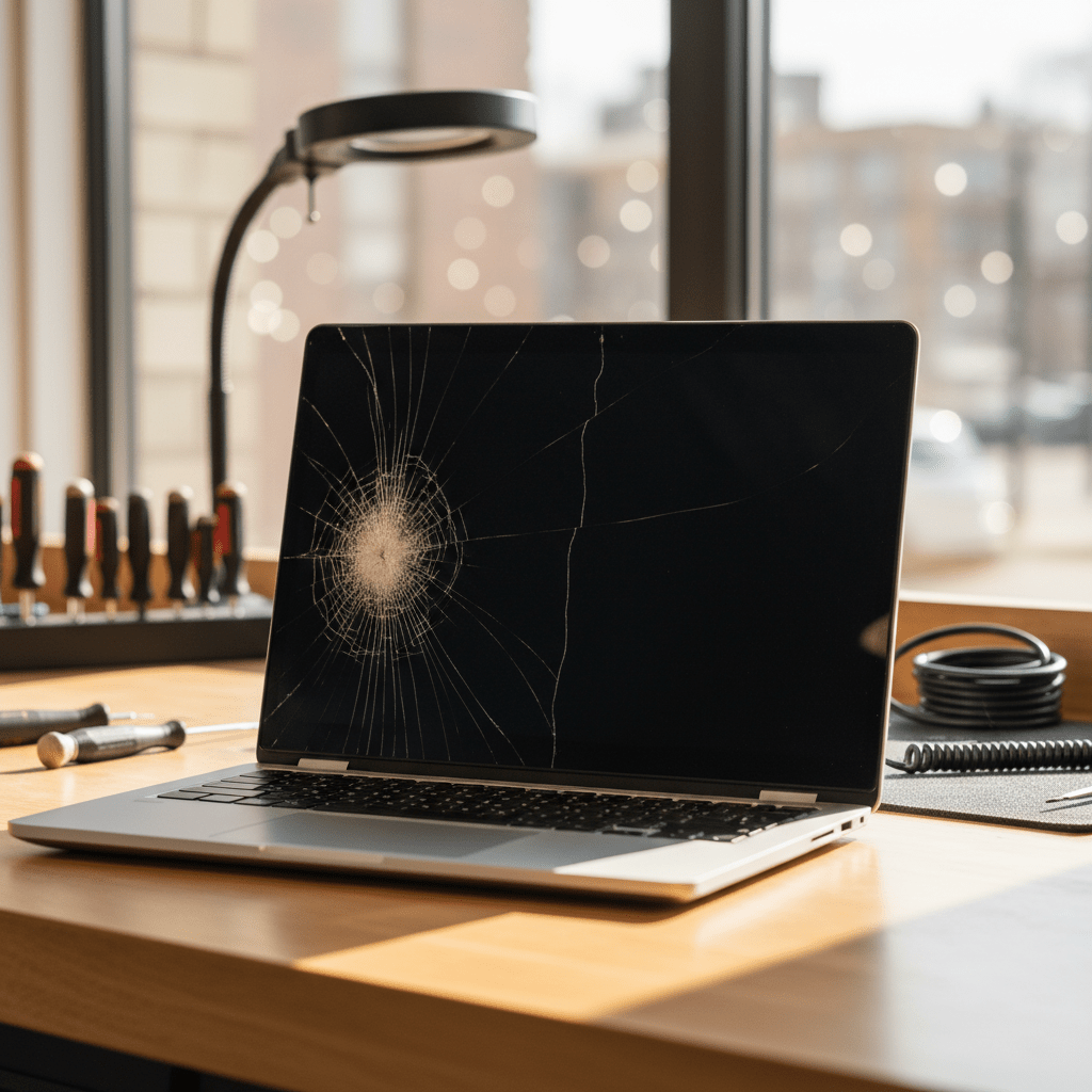 Cracked Dell laptop screen repair in Warradale North — Adelaide SA 5046