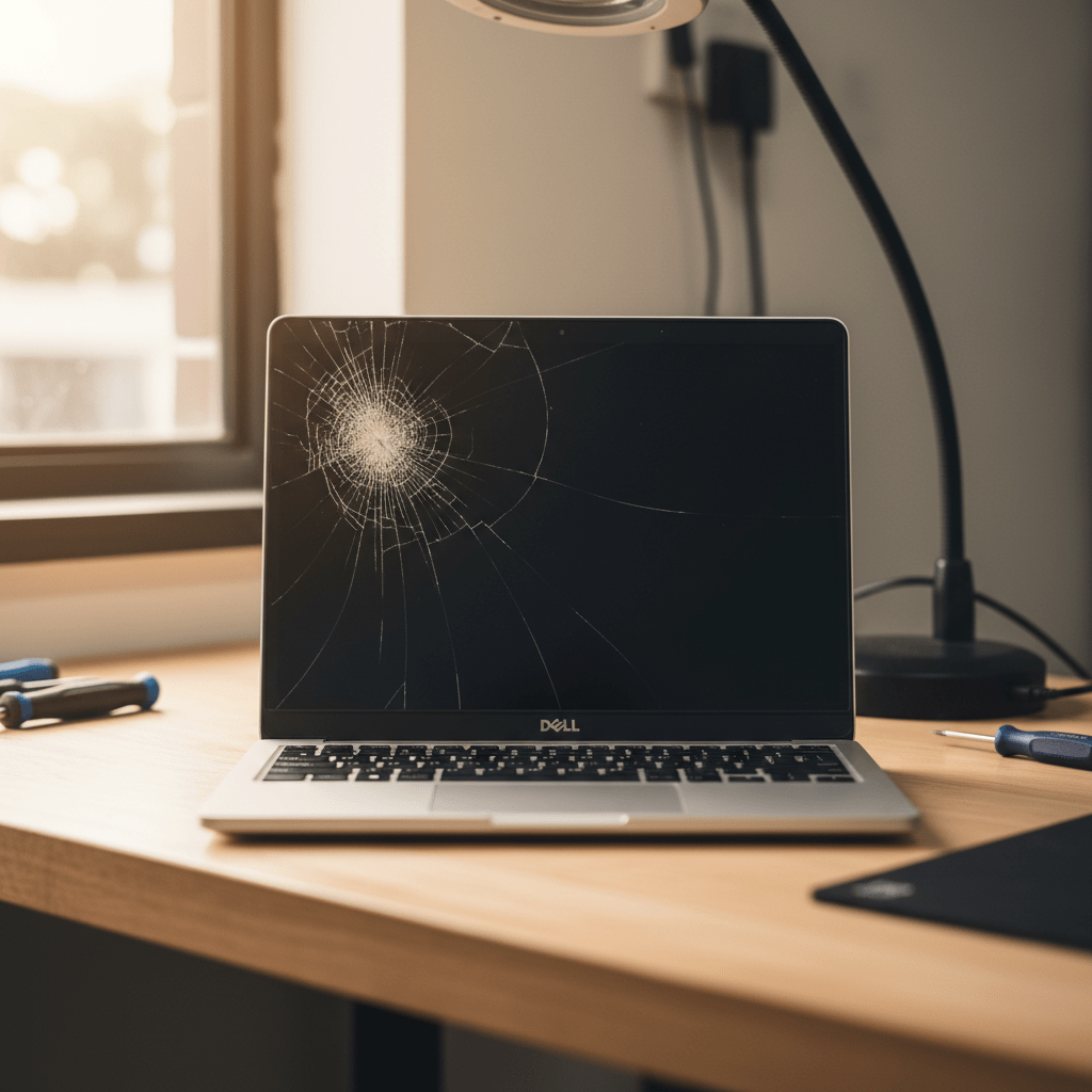 Cracked Dell laptop screen repair in Waterfall Gully — Adelaide SA 5066
