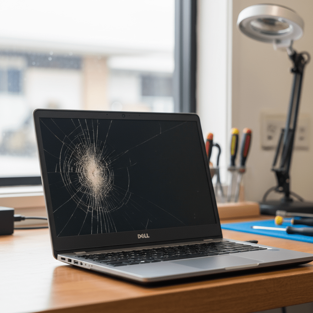Cracked Dell laptop screen repair in Welland — Adelaide SA 5007