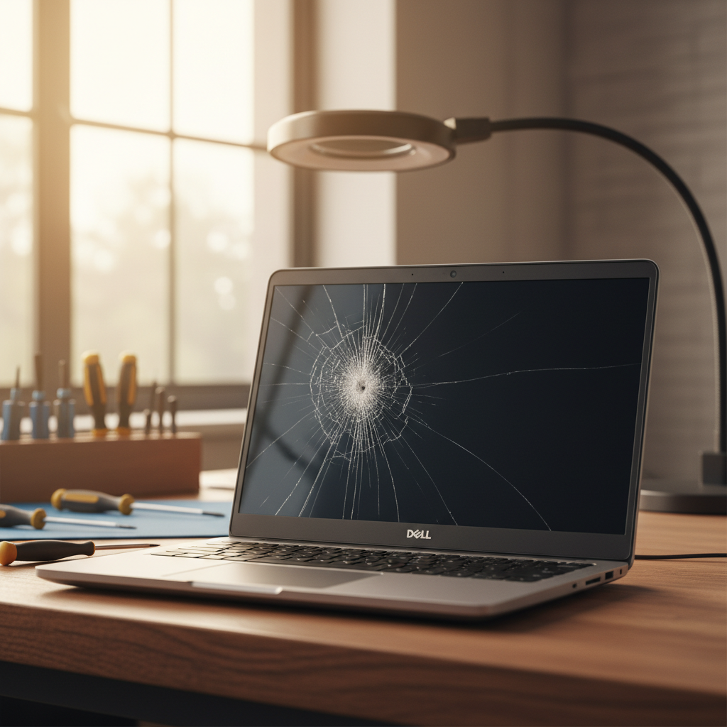 Cracked Dell laptop screen repair in West Moonah — Hobart TAS 7009