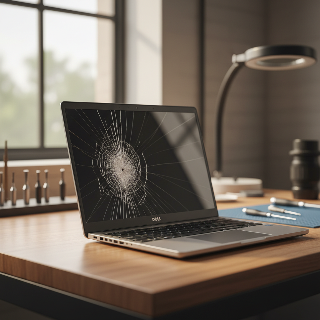 Cracked Dell laptop screen repair in West Wallsend — Newcastle NSW 2286