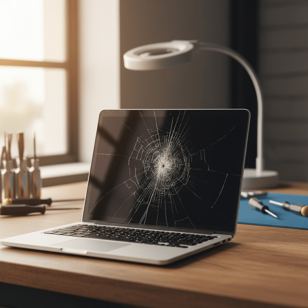 Cracked MacBook Air laptop screen repair in Westbourne Park — Adelaide SA 5041