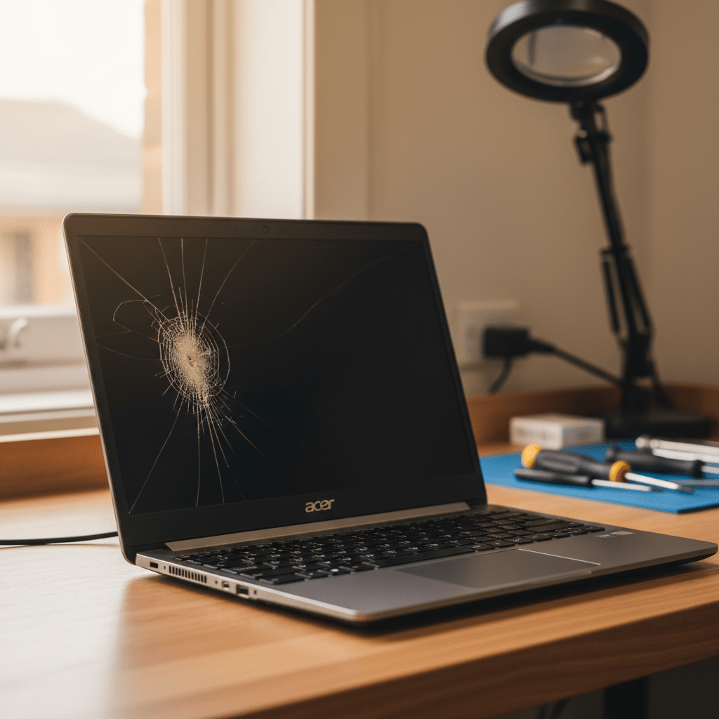 Cracked Acer laptop screen repair in Whites Valley — Adelaide SA 5172