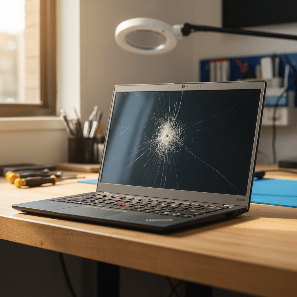 Cracked Lenovo ThinkPad laptop screen repair in Willunga Hill — Adelaide SA 5172