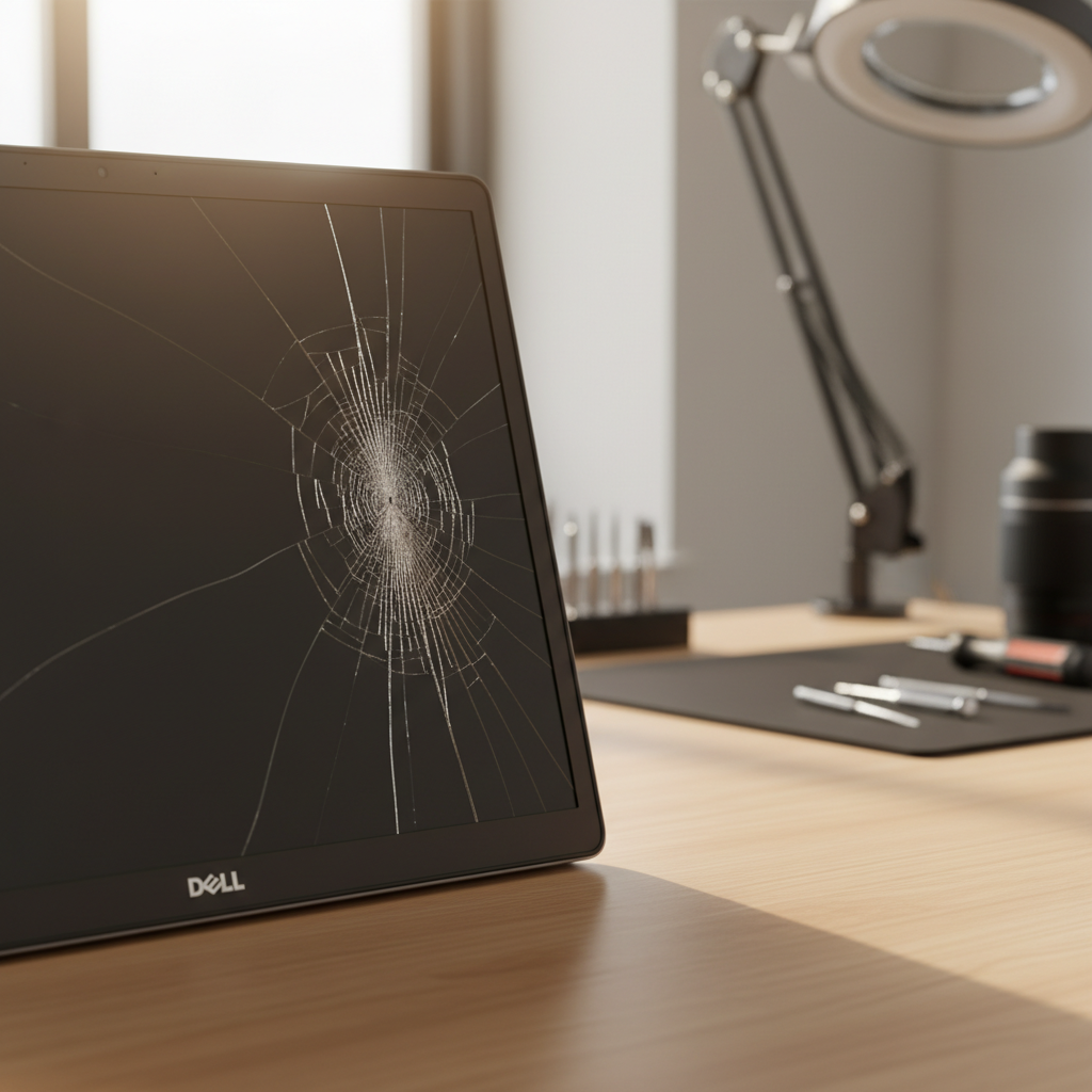 Cracked Dell laptop screen repair in Windella — Newcastle NSW 2320