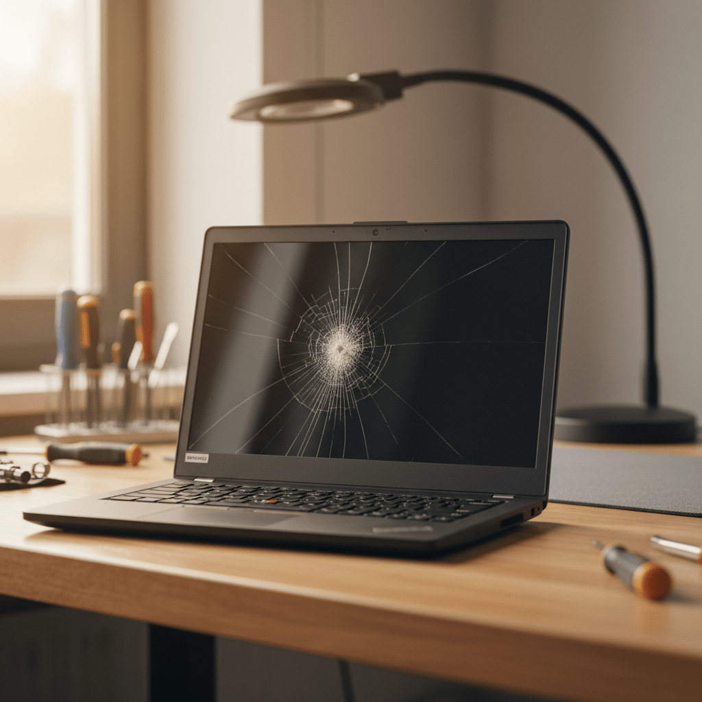 Cracked Lenovo ThinkPad laptop screen repair in Windsor Gardens — Adelaide SA 5087