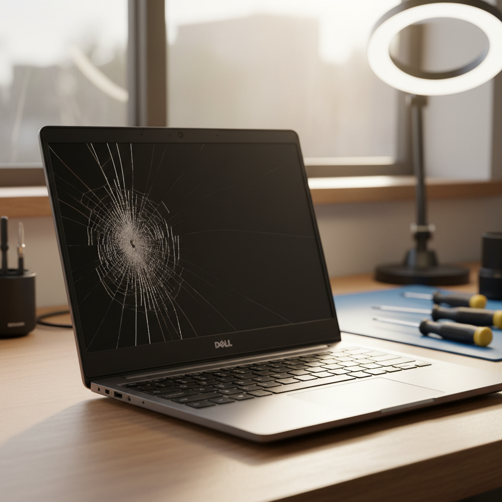 Cracked Dell laptop screen repair in Wishart — Darwin NT 0822
