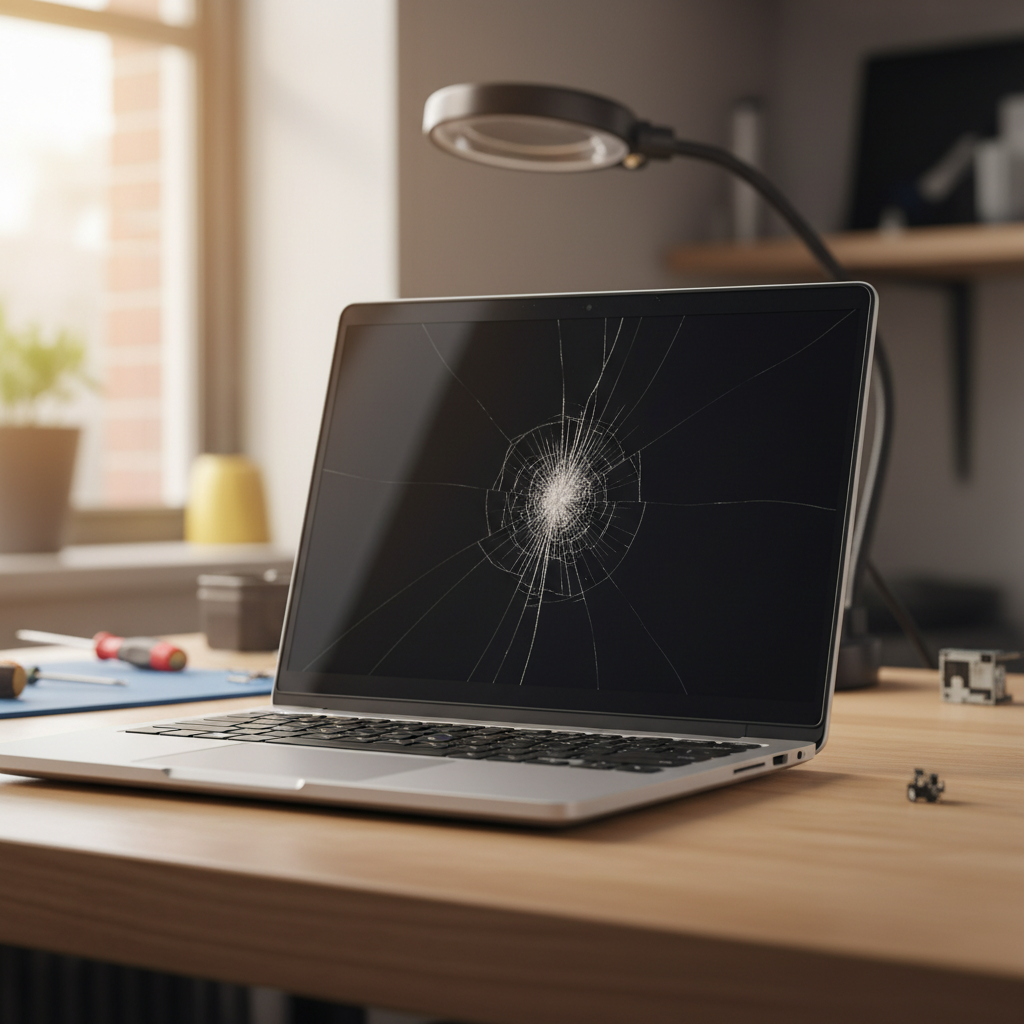Cracked Dell laptop screen repair in Woodrising — Newcastle NSW 2284