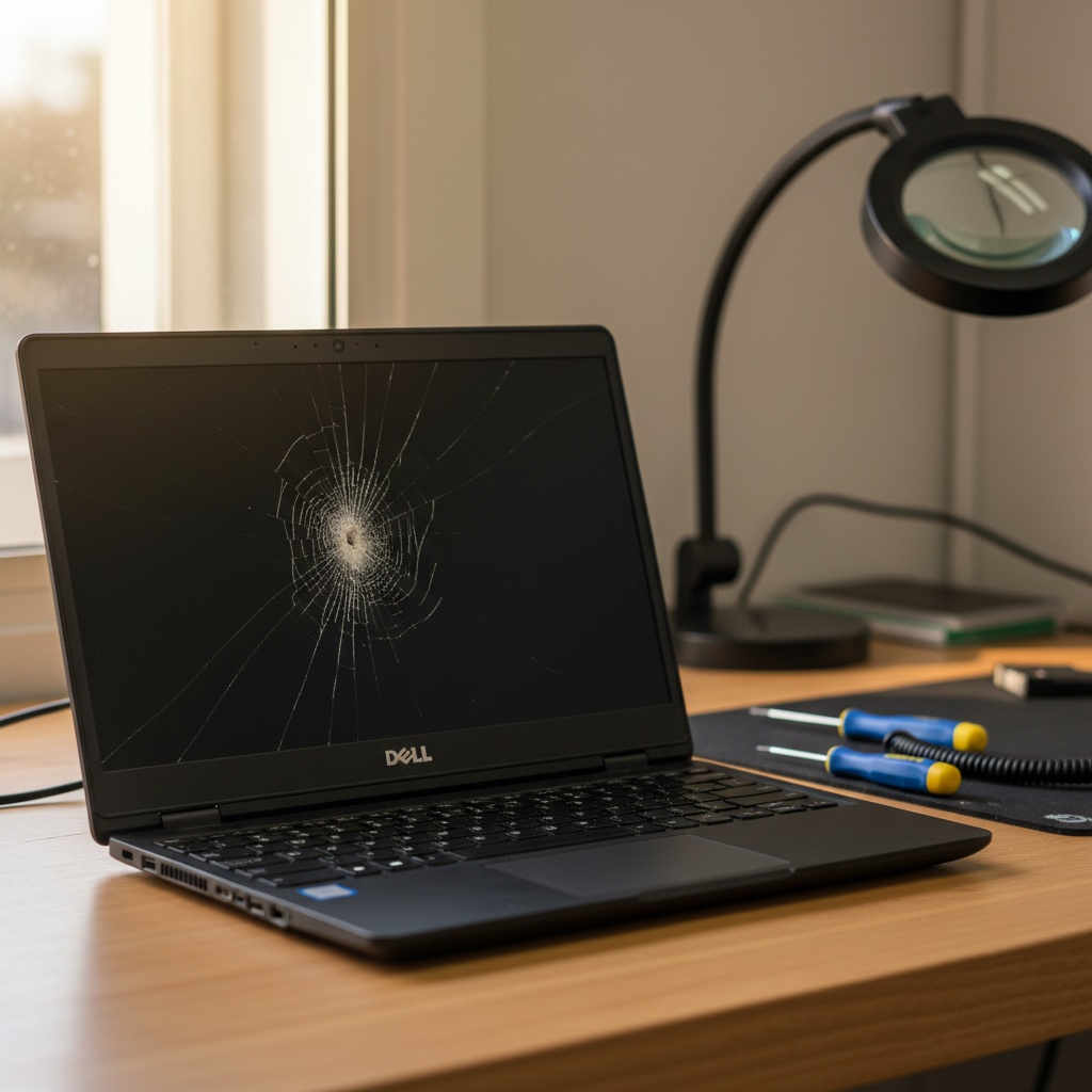 Cracked Dell laptop screen repair in Woodroffe — Darwin NT 0830