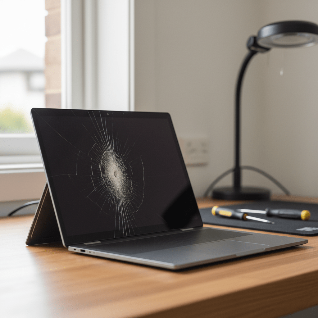 Cracked Microsoft Surface laptop screen repair in Woodville Gardens — Adelaide SA 5012