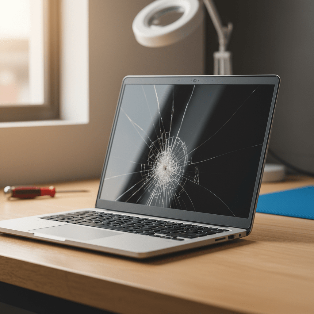 Cracked Dell laptop screen repair in Woodville Park — Adelaide SA 5011