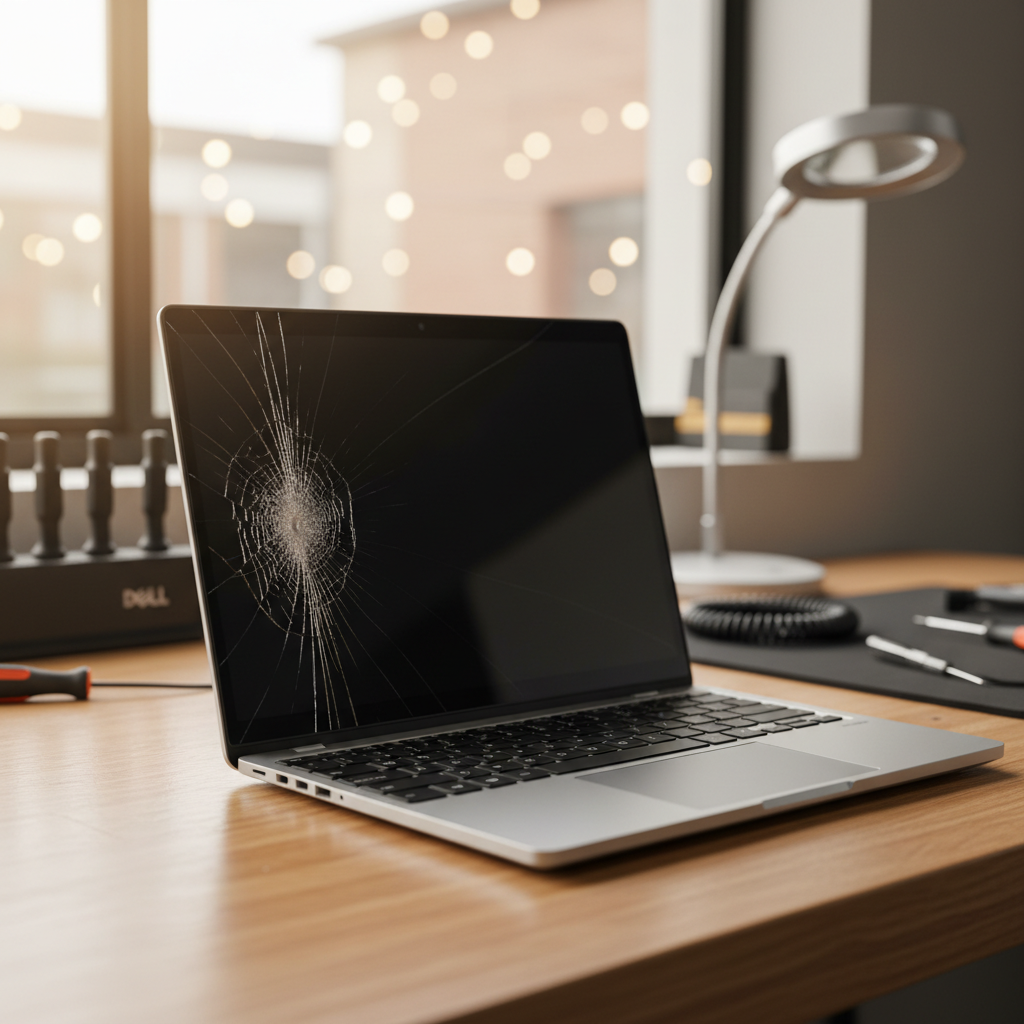 Cracked Dell laptop screen repair in Wyee — Newcastle NSW 2259