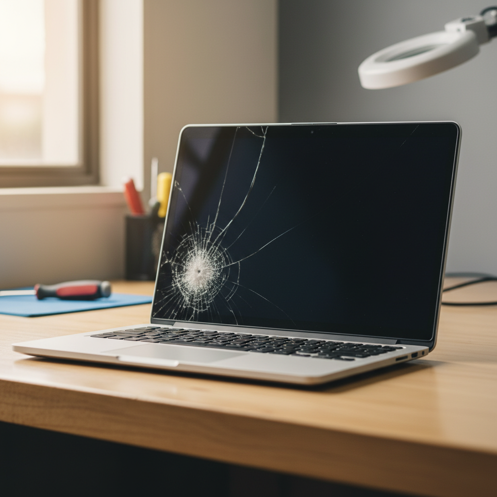 Cracked Dell laptop screen repair in Wyongah — Newcastle NSW 2259