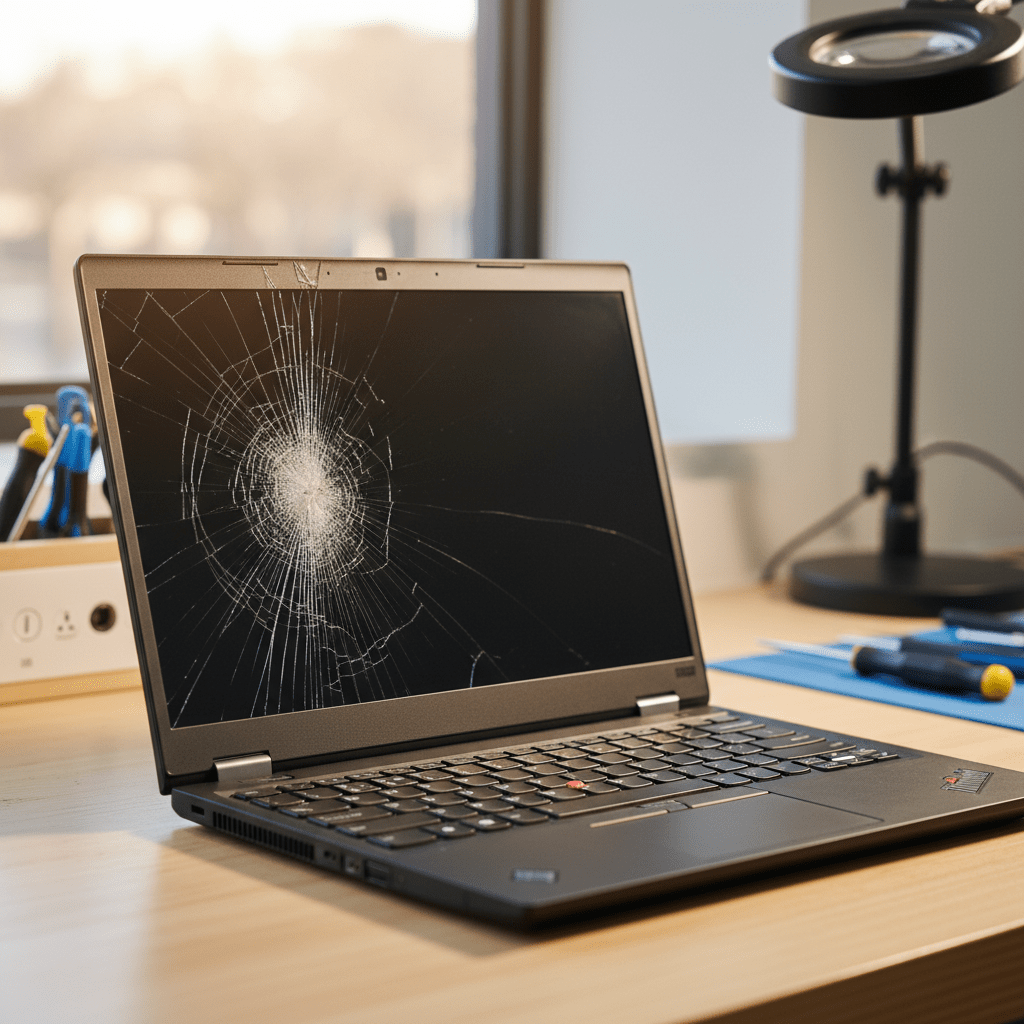 Cracked Lenovo ThinkPad laptop screen repair in Yundi — Adelaide SA 5172