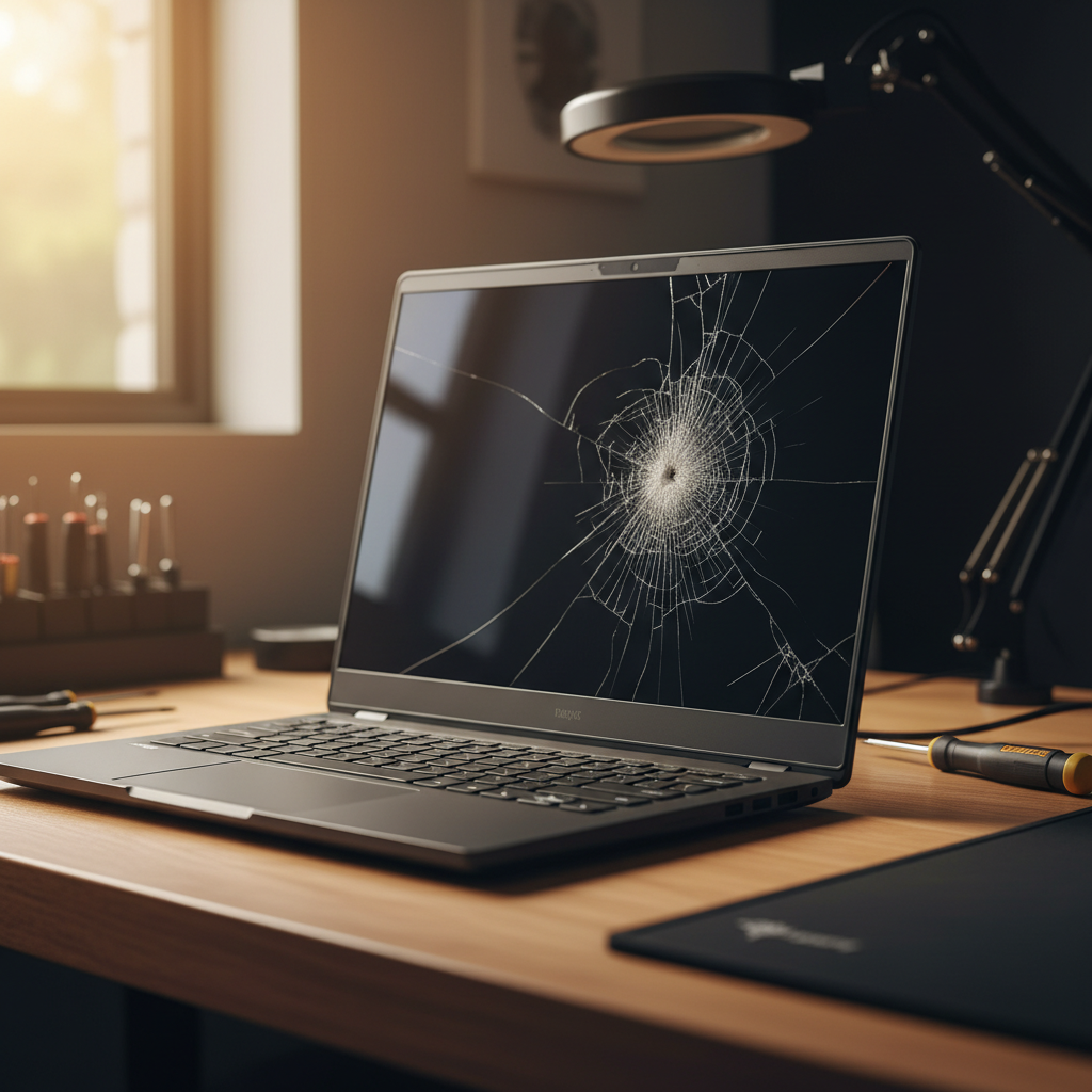 Cracked Razer laptop screen repair in Zuccoli — Darwin NT 0832