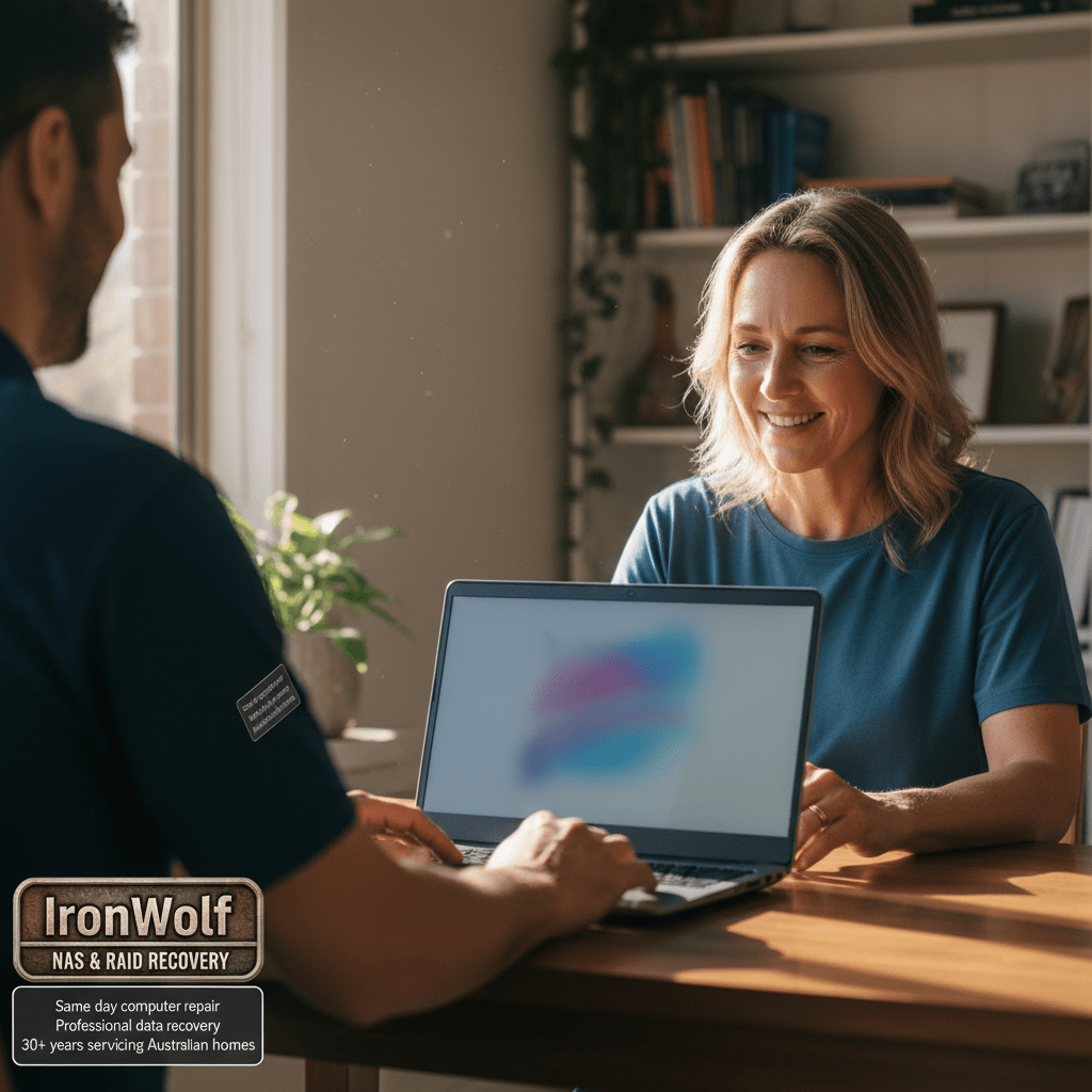 Happy Australian customer after computer repair — same day computer repair