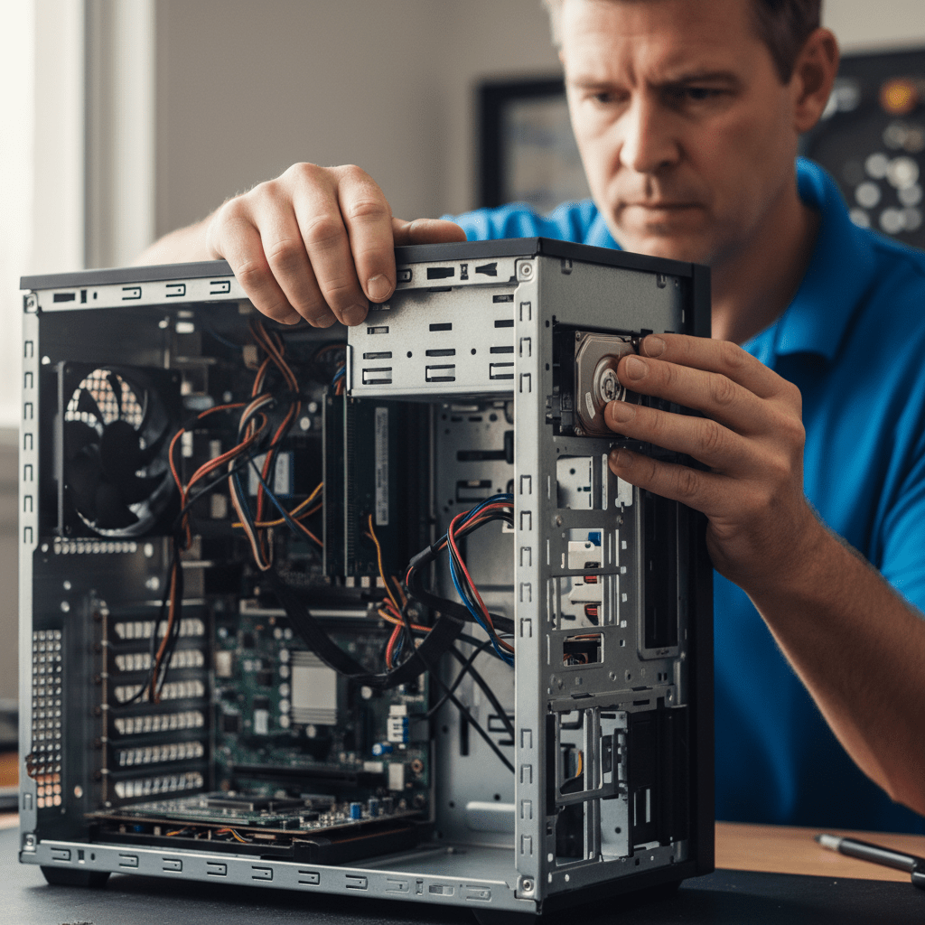 Expert hard drive repair for knocking sound in unknown suburb 1300. The Original PC Doctor fixes data loss issues.
