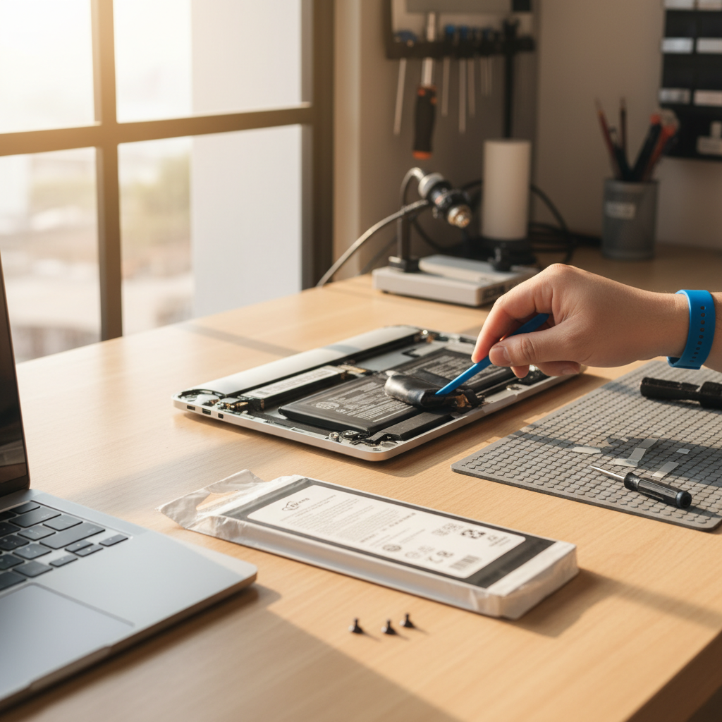 MacBook Pro laptop battery replacement service in Ludmilla — Darwin NT 0820