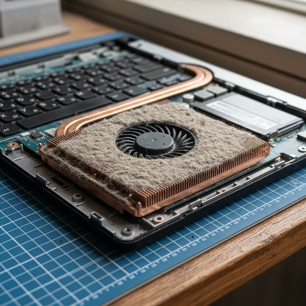 Dust-clogged laptop fan cleaning service in Aberdare — Newcastle NSW 2325