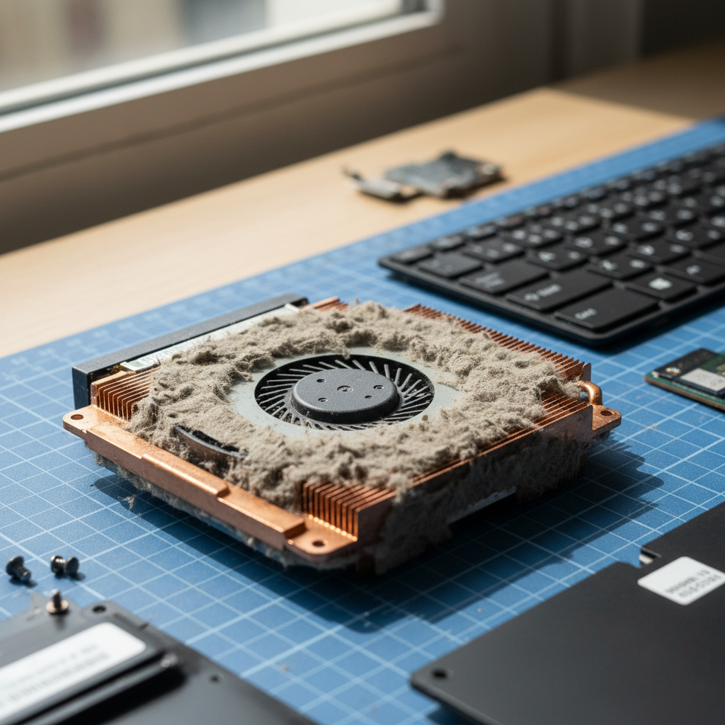Dust-clogged laptop fan cleaning service in Aberfoyle Park — Adelaide SA 5159