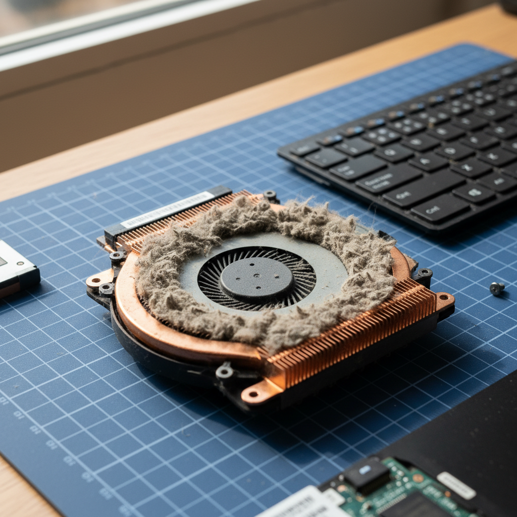Dust-clogged laptop fan cleaning service in Abermain — Newcastle NSW 2326
