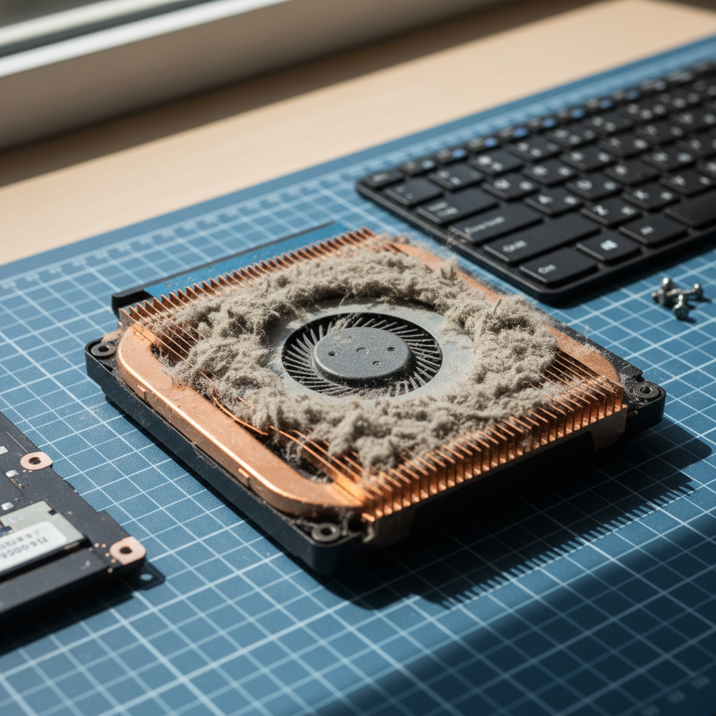 Dust-clogged laptop fan cleaning service in Abernethy — Newcastle NSW 2325
