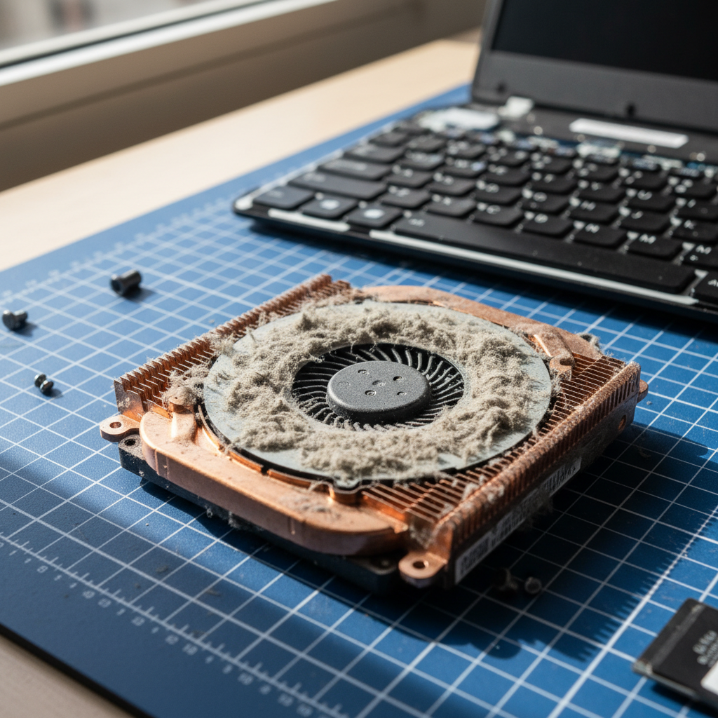 Dust-clogged laptop fan cleaning service in Acacia Hills — Darwin NT 0822