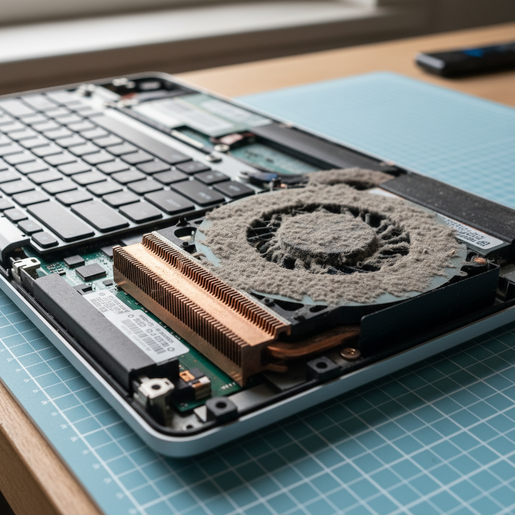 Dust-clogged laptop fan cleaning service in Alawa — Darwin NT 0810