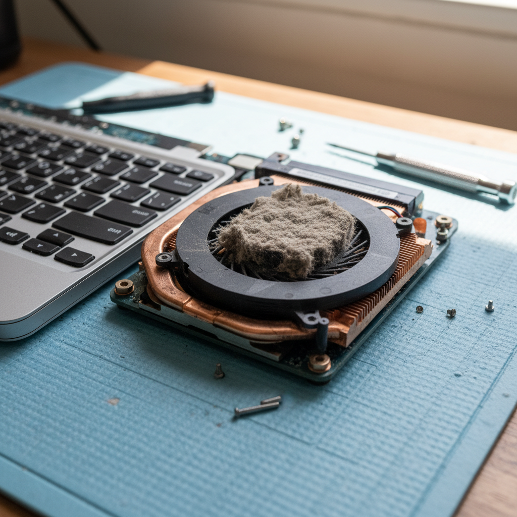 Dust-clogged laptop fan cleaning service in Alberton — Adelaide SA 5014