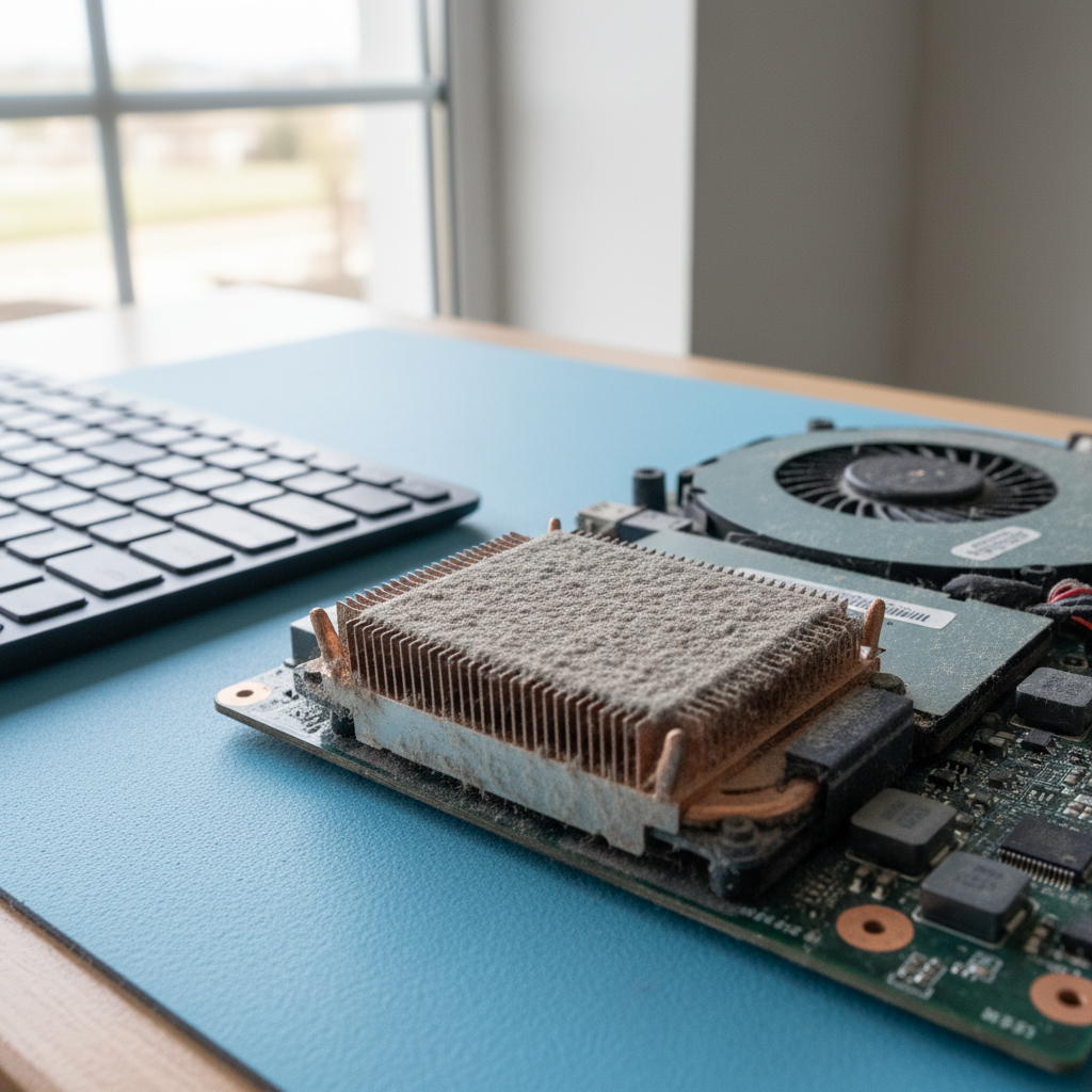 Dust-clogged laptop fan cleaning service in Aldgate — Adelaide SA 5154