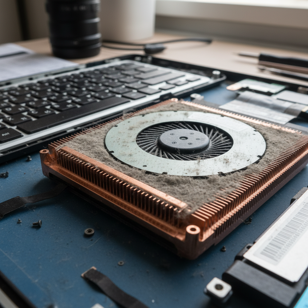Dust-clogged laptop fan cleaning service in Allworth — Newcastle NSW 2425
