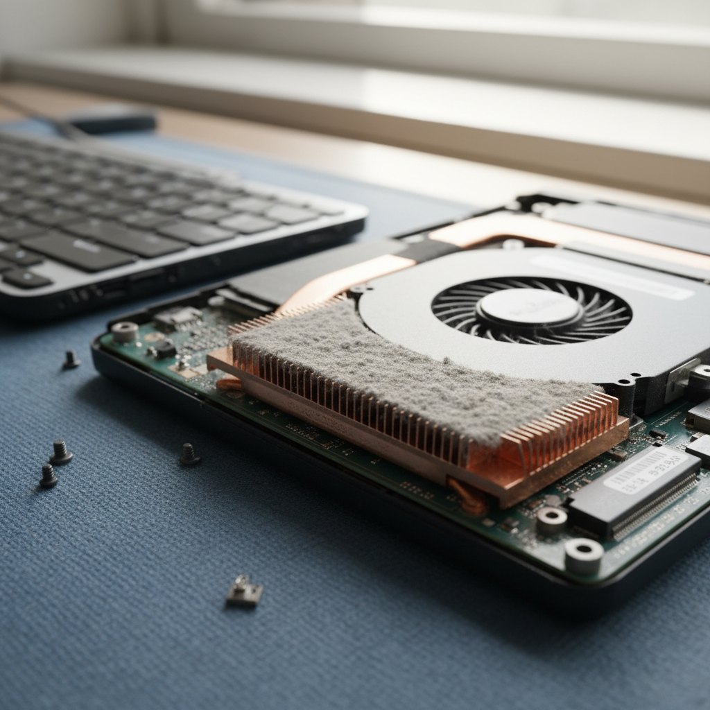 Dust-clogged laptop fan cleaning service in Anambah — Newcastle NSW 2320