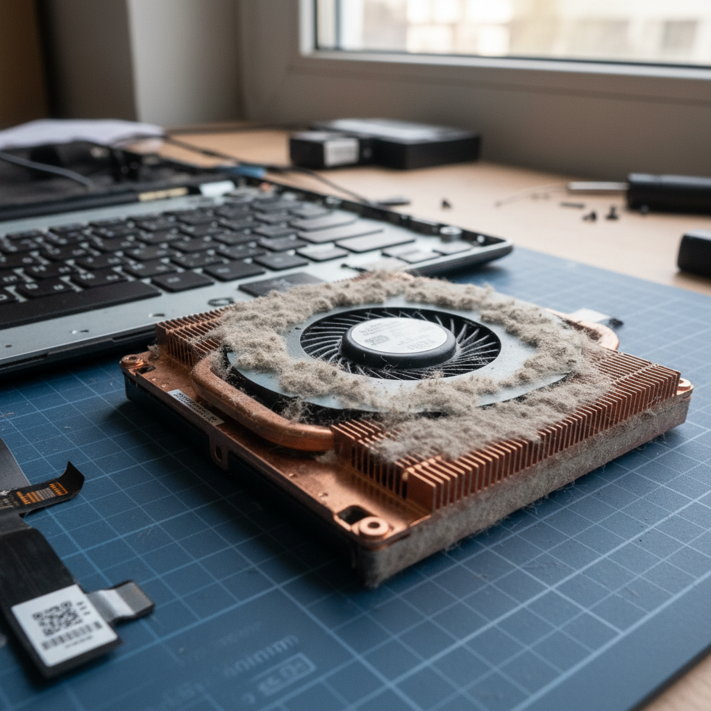 Dust-clogged laptop fan cleaning service in Angle Park — Adelaide SA 5010