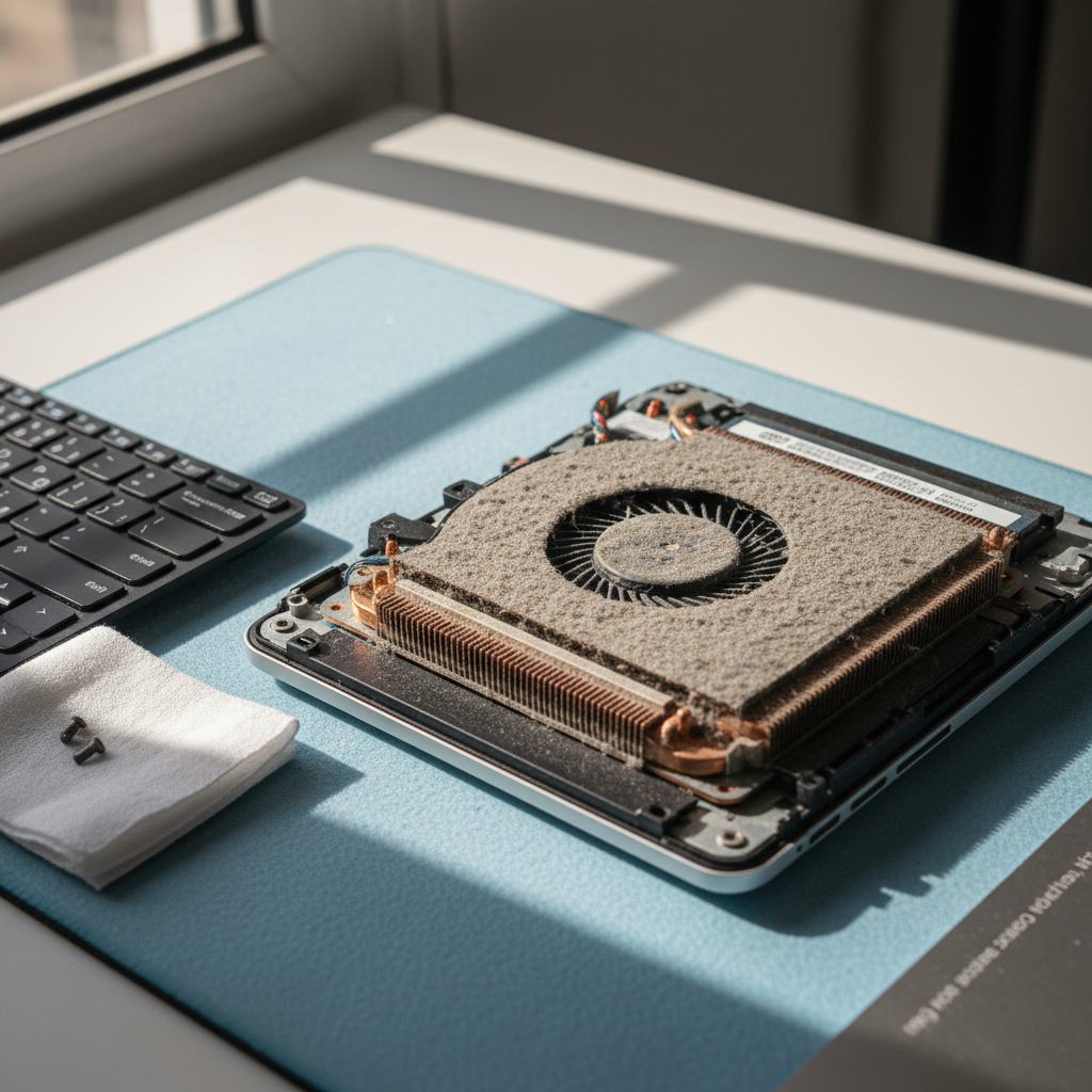 Dust-clogged laptop fan cleaning service in Angle Vale — Adelaide SA 5117