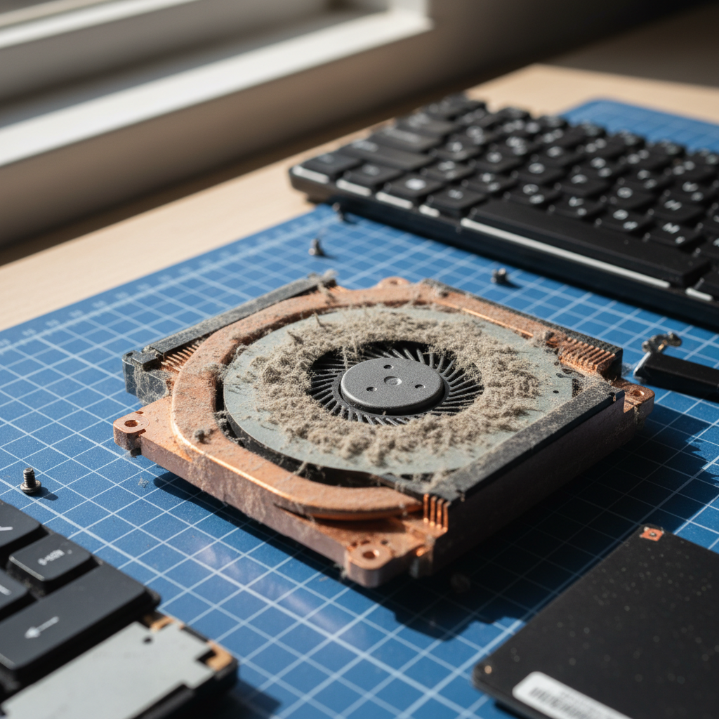 Dust-clogged laptop fan cleaning service in Ashford — Adelaide SA 5035