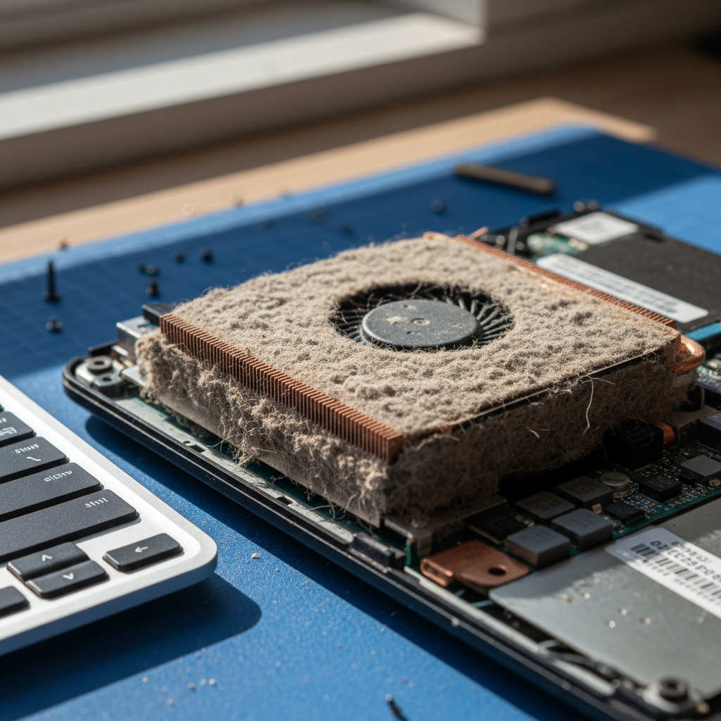 Dust-clogged laptop fan cleaning service in Athol Park — Adelaide SA 5012