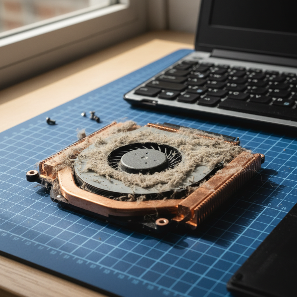 Dust-clogged laptop fan cleaning service in Bayview — Darwin NT 0820
