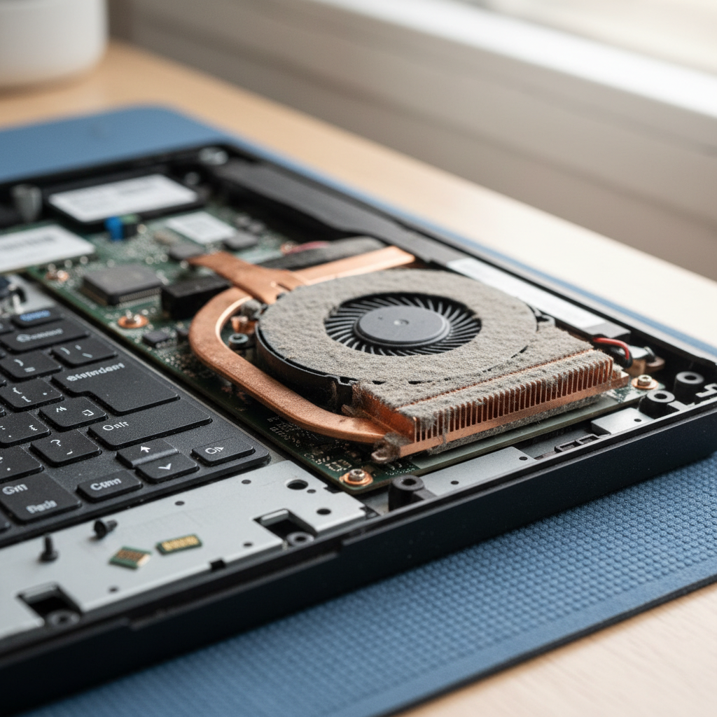 Dust-clogged laptop fan cleaning service in Beaumont — Adelaide SA 5066