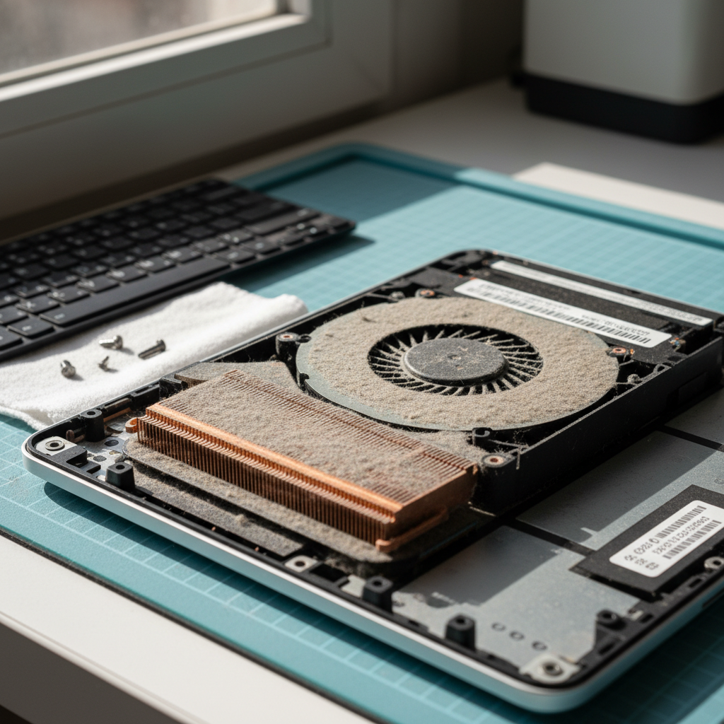 Dust-clogged laptop fan cleaning service in Bellbird — Newcastle NSW 2325