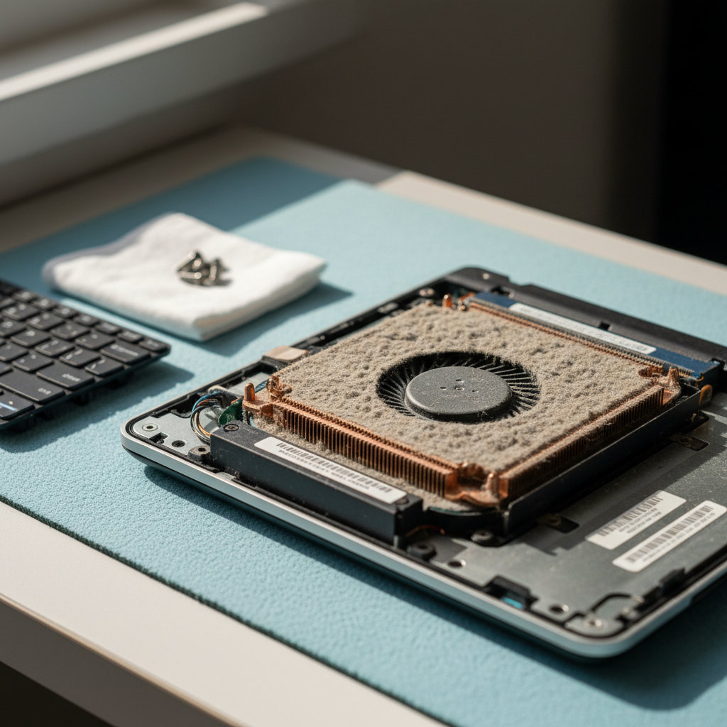 Dust-clogged laptop fan cleaning service in Beresfield — Newcastle NSW 2322