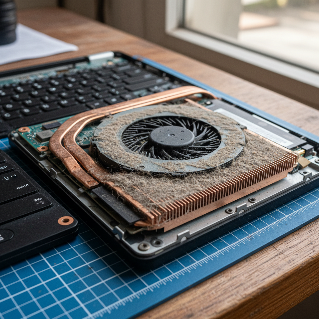 Dust-clogged laptop fan cleaning service in Berrimah — Darwin NT 0828