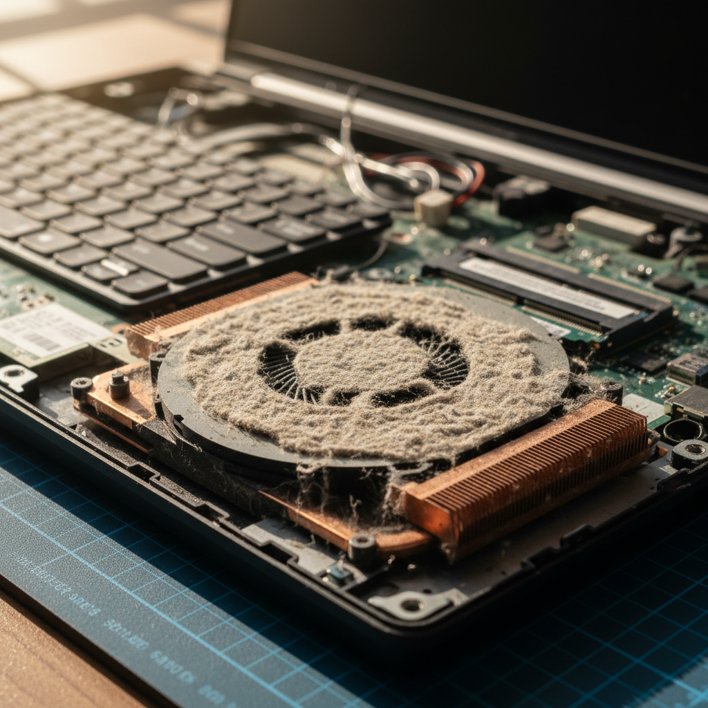 Dust-clogged laptop fan cleaning service in Bobs Farm — Newcastle NSW 2316