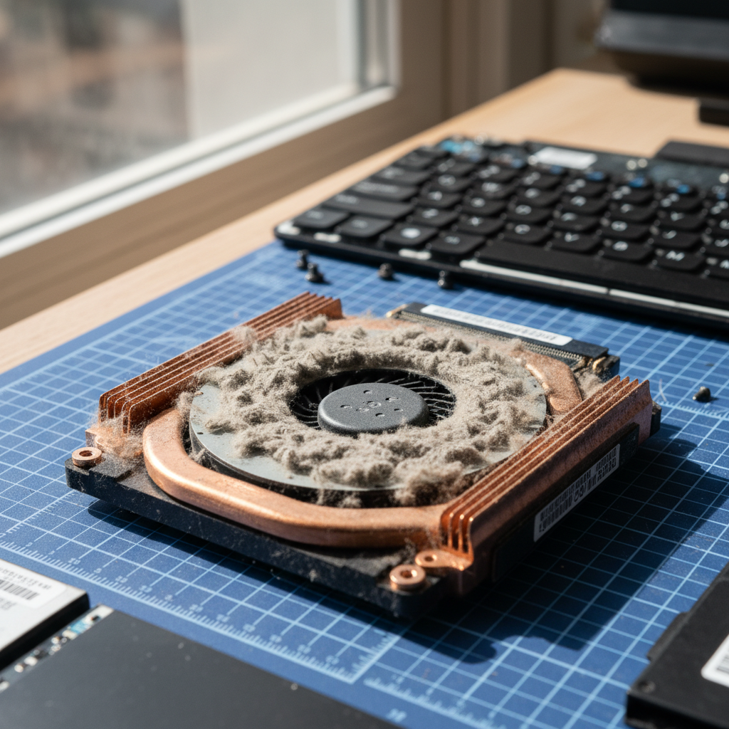 Dust-clogged laptop fan cleaning service in Bolivar — Adelaide SA 5110